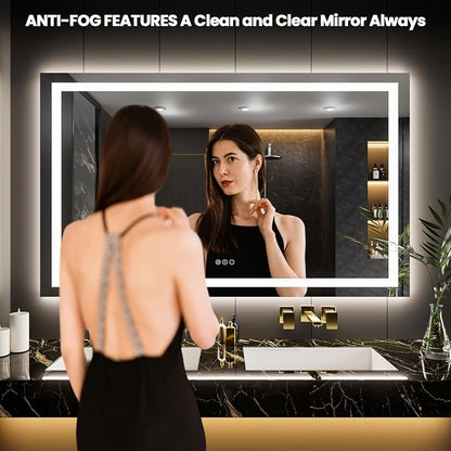 LOAAO 62"x36" LED Bathroom Mirror - Image 2