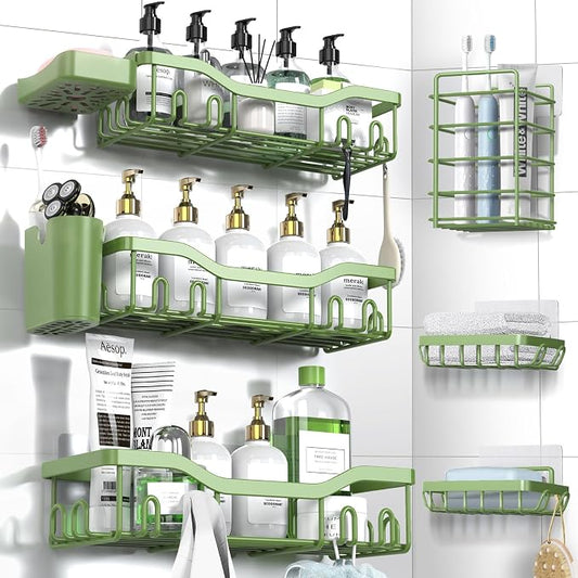 NESOMI Shower Caddy Adhesive Shower Organizer 8-Pack, Rustproof Stainless Steel by OrganizeYourHomeEssentials