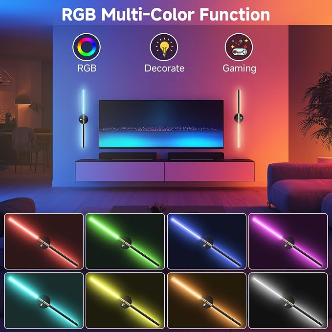 Wall Sconces with 360°DIY Independently Rotatable Lamp, 10000mAh Rechargeable - Image 2
