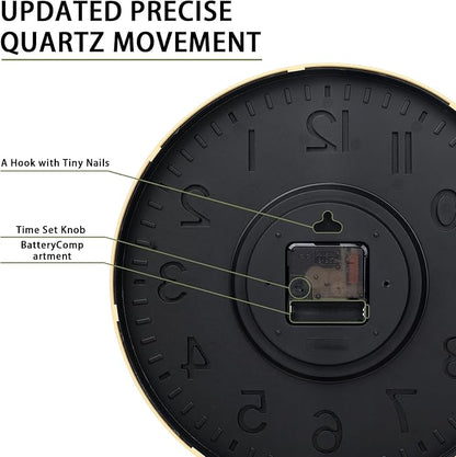 Wall Clocks Battery Operated 8 inch Modern Wall Clock, Silent Non Ticking Wall - Image 8