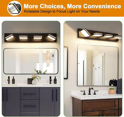 Torondo 360° Rotate LED Bathroom Vanity Light Fixtures, 1600LM Acrylic Matte - Image 6