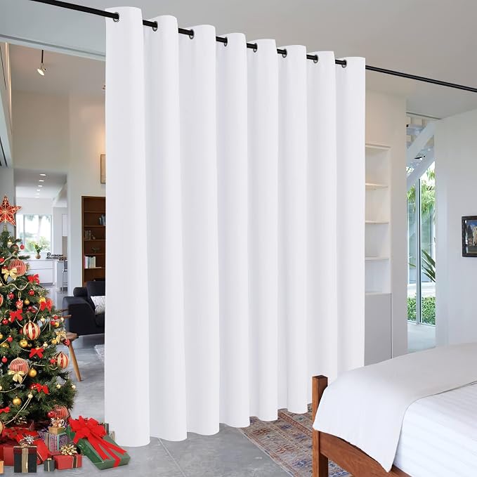 RYB HOME Extra Wide Curtains for Divider Room Separation Soundproof Temporary by RYBHOME