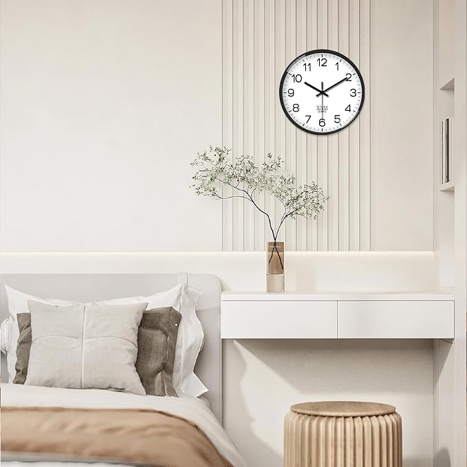 XNM Small Wall Clock Modern Wall Clocks Battery Operated 10 Inch Silent Non - Image 5