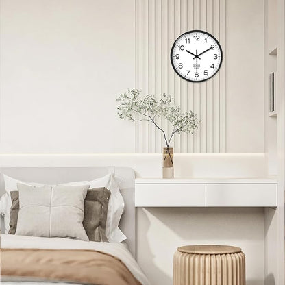 XNM 8 Inch Small White Classic Wall Clock - Image 4