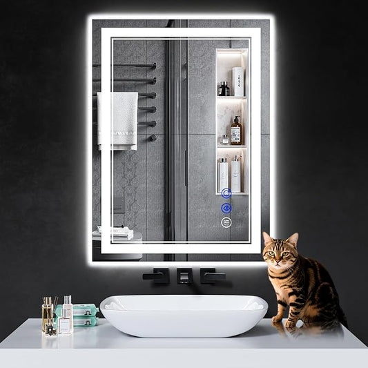 30"x22" LED Bathroom Mirror by INFINIGLASS