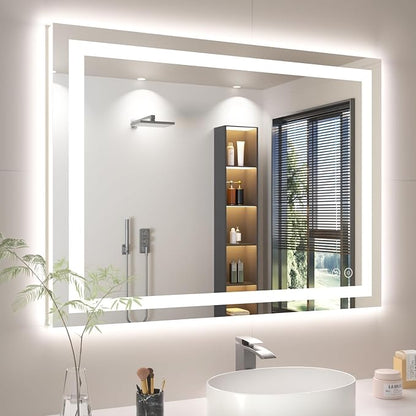40X30 LED Bathroom Mirror with Lights, Backlit + Front Lit, Lighted Bathroom by Rpoesx