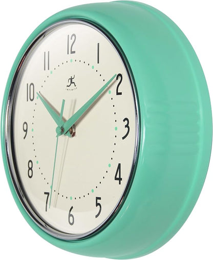 Infinity Instruments LTD. Retro 9 inch Silent Sweep Non-Ticking Mid Century - Image 2