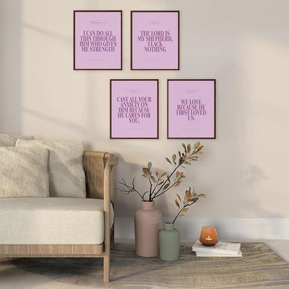 Locomiss Purple Christian Wall Art Decor Posters, Modern Bible Verse Prints - Image 4