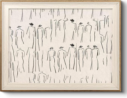 VIYYIEA Framed Wall Art for Living Room, Sketch Canvas Prints, Minimalist Home by VIYYIEAART