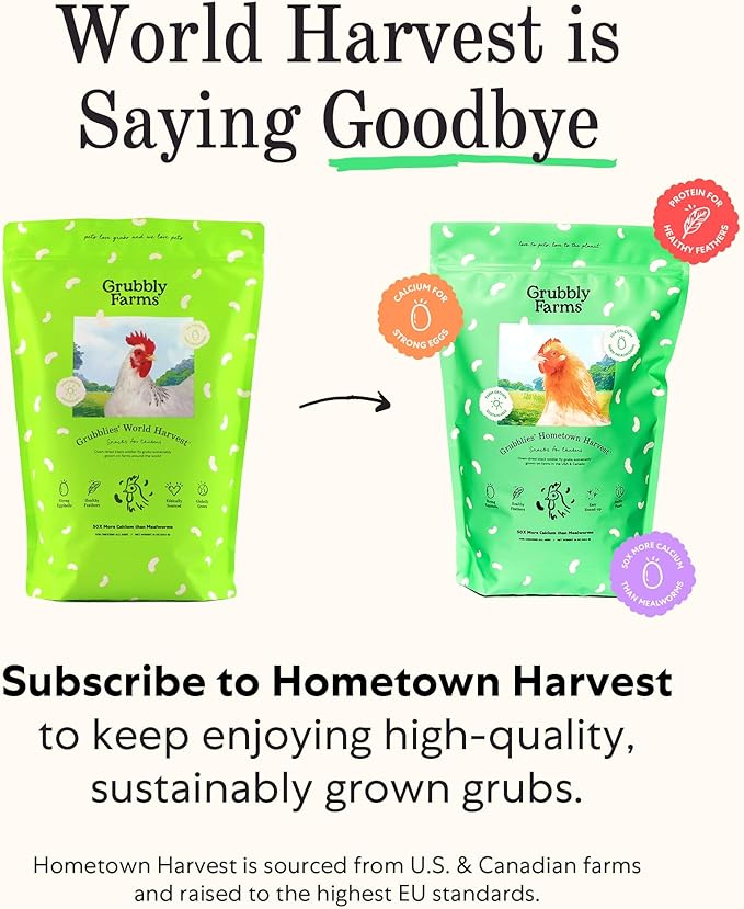 Grubblies - Switch from World Harvest to Hometown Harvest for Premium Chicken Nutrition - Grubblies World Harvest 5LB
