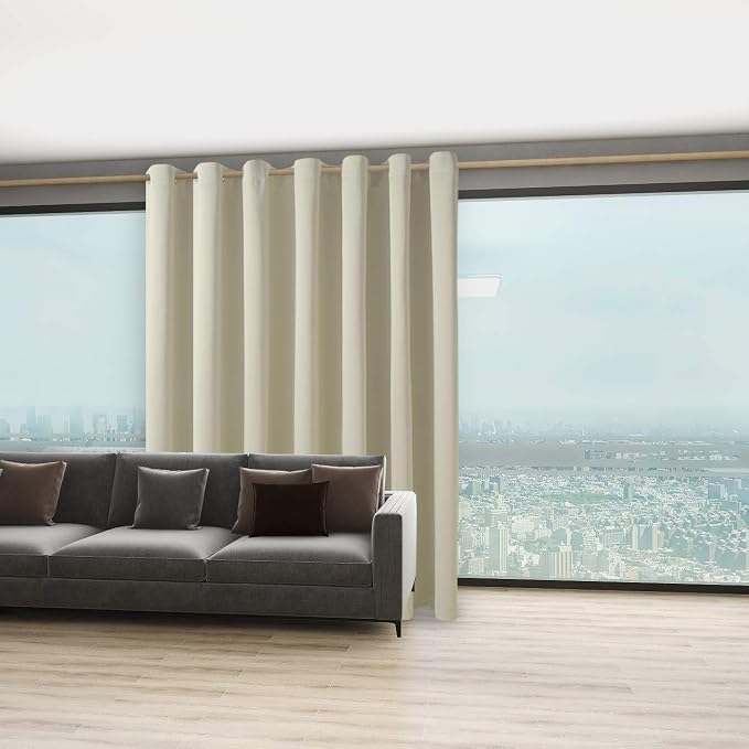 BONZER Room Divider Blackout Curtain Extra Wide Room Darkening Total Privacy - Image 5
