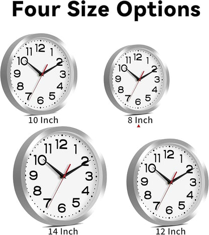 Roymnie Wall Clock Silent Non-Ticking Modern Clock Battery Operated 8 Inch - Image 3