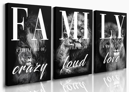 GUBIYU Farmhouse Family Wall Art Set of 3 Home Living Room Dining Room Wall by GUBIYU