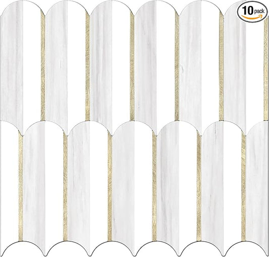 Vamos Tile Peel and Stick Backsplash Seamless Tile, 10-Sheet Stick on Backsplash by VamosTile