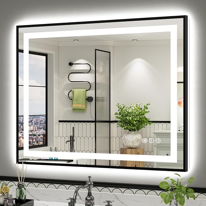 44x36 Inch LED Bathroom Mirror by Briivuemodernmirrors