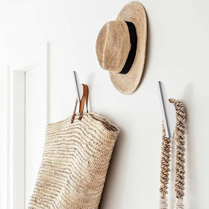Wood Wall Hooks 4 Pack Coat Hooks Wall Mount White Wooden Hooks - Image 4