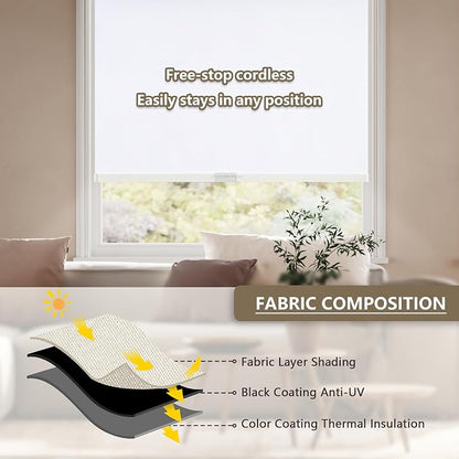 SUNOFF Cordless Blackout Roller Shades Blinds - Image 5
