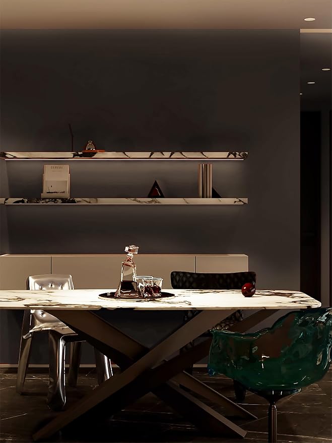 Dimoon 78.7''x17.7''Coffee Brown Peel and Stick Wallpaper Contact Paper Modern - Image 6