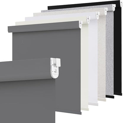 SUNOFF No Drill Tools Cordless Blackout Roller Shades Blinds by SUNOFF