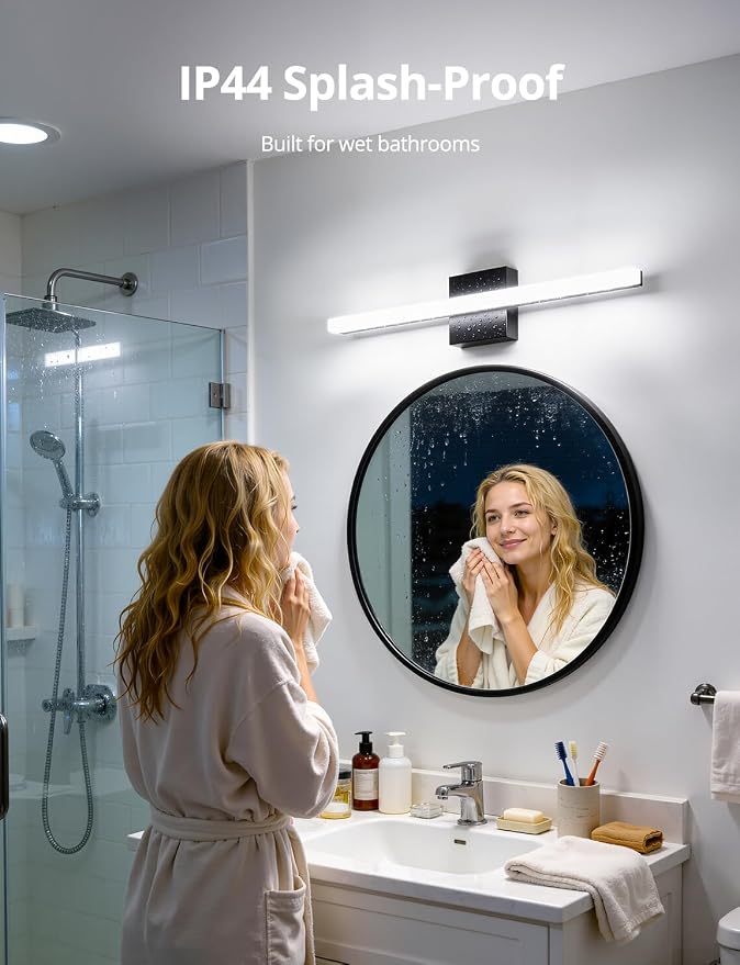 Combuh LED Bathroom Light Fixtures Over Mirror 24 Inch 14W, Modern IP44 Wall - Image 4