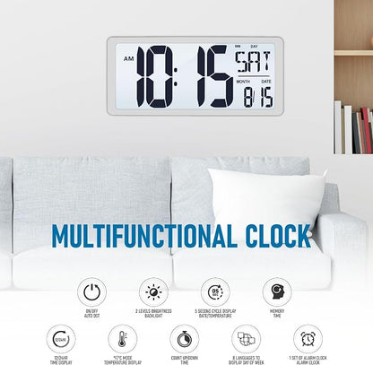 TXL 18.44" Large Digital Wall Clock - Image 2