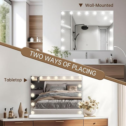 Hollywood Vanity Mirror with Lights, 15 Led Bulbs, 3 Lighting Modes - Image 5
