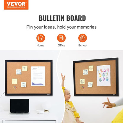 VEVOR 24 x 36 Cork Board, Large Bulletin Board - Image 2
