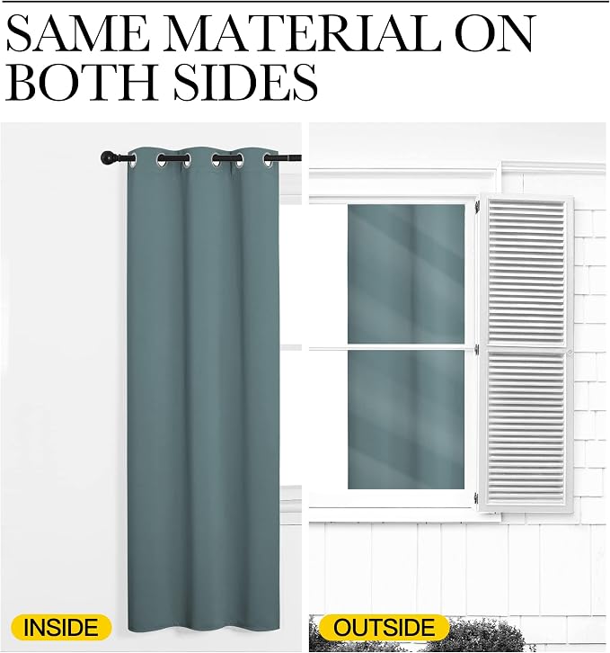 NICETOWN Modern Blackout Curtains Noise Reducing, Thermal Insulated and Privacy - Image 4