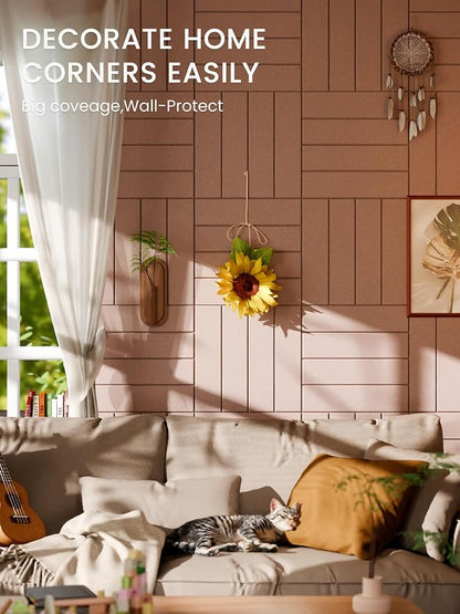 Bumusty Large Cork Board Alternative-48 x 36" Felt Bulletin Board Tiles - Image 4