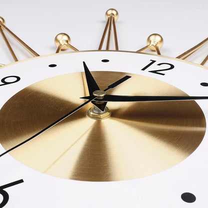 Lafocuse Silent 23 Inch Metal Large Gold Wall Clock - Image 7