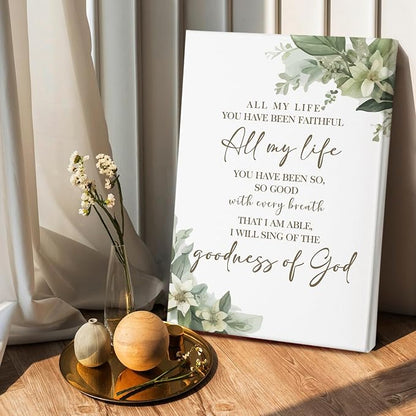 HIWX Christian Wall Decor, All My Life You Have Been Faithful Bible Verse - Image 7
