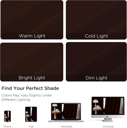 CUCRAF Chocolate Blackout Curtains Customize, Rod Pocket Room Darkening Curtain - Image 4
