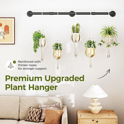 Bamworld Window Plant Hanger Indoor 63in Hanging Planters - Image 3