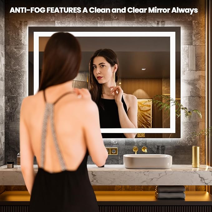LOAAO 44"x60" LED Bathroom Mirror - Image 2