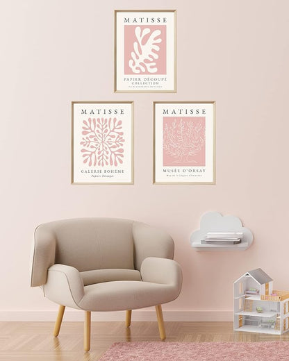 Framed Matisse Pink Canvas Wall Art, Abstract Matisse Canvas Wall Decor - Image 3