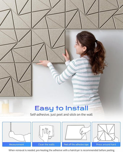 12 Pack Acoustic Panels, Sound Proof Foam Panels - Image 6