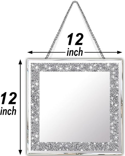 2 Piece Wall Mirrors, Crush Diamond Mirrors Decor - Image 7