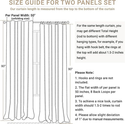 100% Blackout Shield Green Linen Blackout Curtains - Image 7