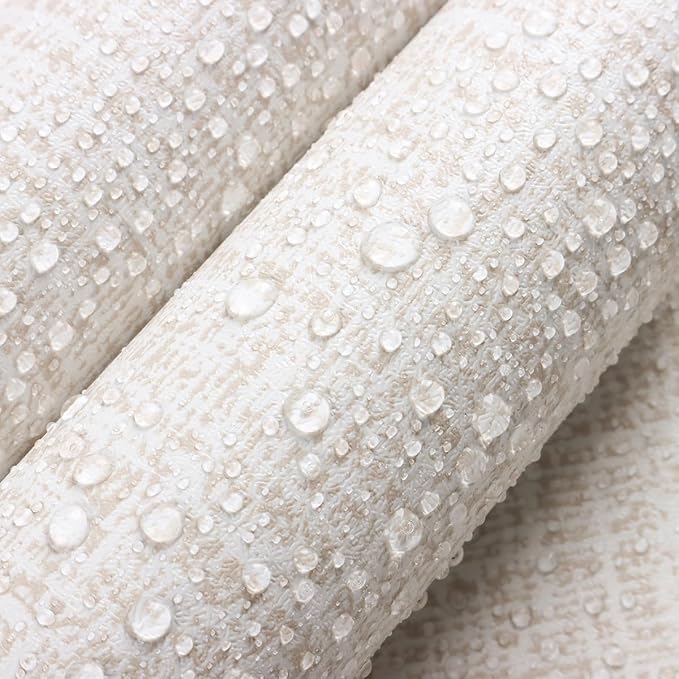 Beige Wallpaper Grasscloth Peel and Stick Wallpaper Beige Contact Paper - Image 6