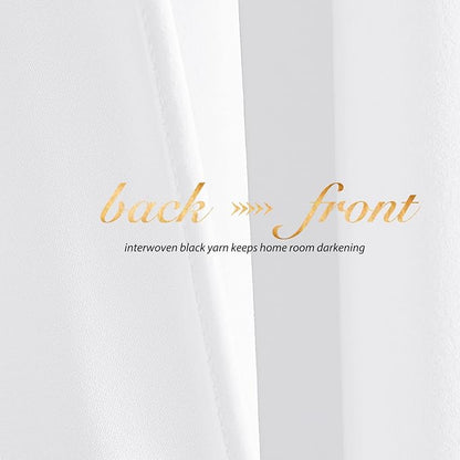 NICETOWN White Velvet Curtains 72 inches - Image 3