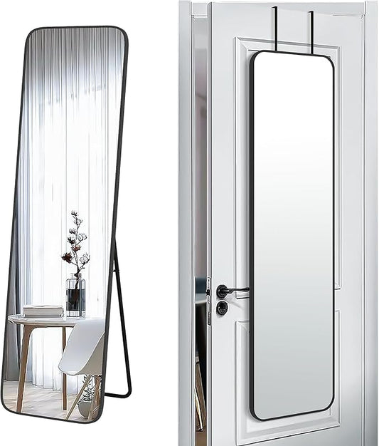 SCWF-GZ 57x16 Door Hanging Full Length Mirror, Floor Stand Wall Mounted Metal by SCWF-GZ