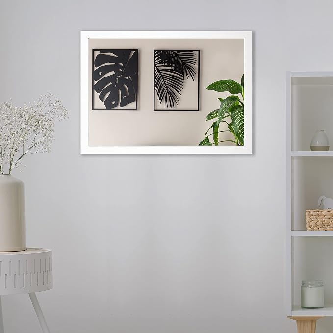 BOMINICA Rectangular Wall Mirror 24” x 36” Bathroom Mirror Framed Wall Mirror - Image 6
