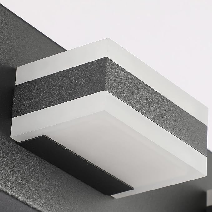 SOLFART Black 5 Light Bathroom Vanity Lights Over Mirror LED Modern Vanity - Image 6