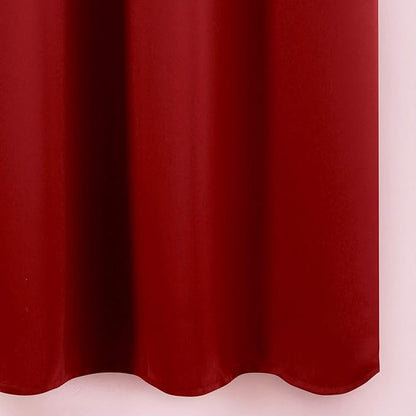 LEMOMO Blackout Curtains 66 x 95 inch/Red Curtains Set of 2 Panels/Thermal - Image 9