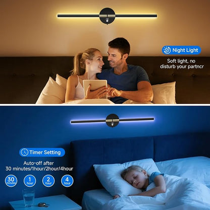 Wall Sconces with 360°DIY Independently Rotatable Lamp, 10000mAh Rechargeable - Image 9