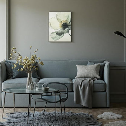 Sage Green Wall Art, flower pictures wall decor, Minimalist Modern Gold Green - Image 7