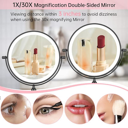 FUNTOUCH 5000mAh Rechargeable Wall Mounted Lighted Makeup Vanity Mirror - Image 3