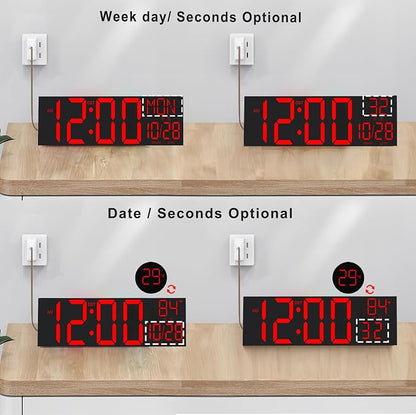 JALL 30" Large Digital Wall Mount Clock - Image 2