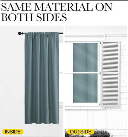 NICETOWN 2 Panels Blackout Curtains, Rod Pocket Thermal Insulated Drapess - Image 6