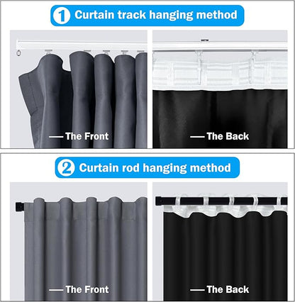 MaKefeile Room Divider Curtains Total Blackout Privacy Curtain Panel Room - Image 2